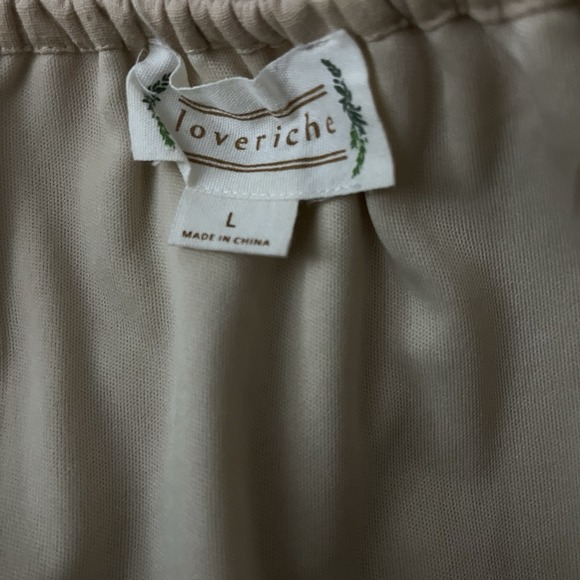 Loveriche Women's Large Floral Embroidered Linen Spaghetti Tunic Dress Cottage - Picture 3 of 4